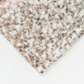 Sparkle! Personalisierte Rose Gold Glitzer Iridesc Fleecedecke (Ecke)