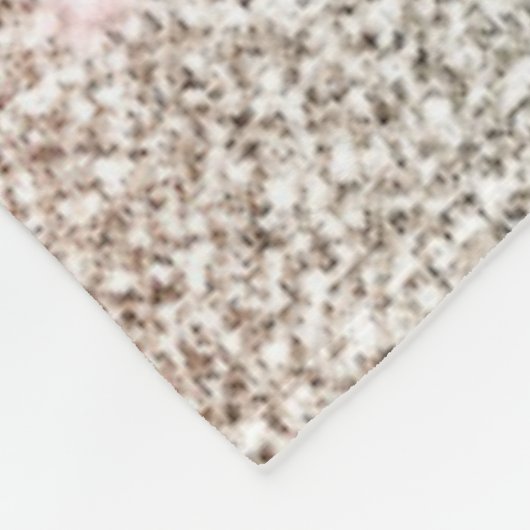 Sparkle! Personalisierte Rose Gold Glitzer Iridesc Fleecedecke (Ecke)
