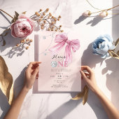 Sparkle Pink Coquette Bow 1. Acryleinladungen