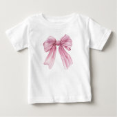 Sparkle Pink Coquette Bow 1. Baby T-shirt (Vorderseite)