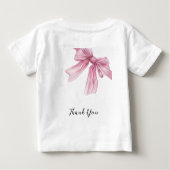 Sparkle Pink Coquette Bow 1. Baby T-shirt (Rückseite)
