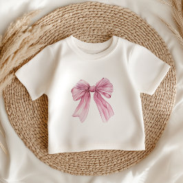 Sparkle Pink Coquette Bow 1. Baby T-shirt