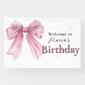 Sparkle Pink Coquette Bow 1. Banner (Horizontal)