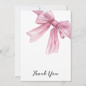 Sparkle Pink Coquette Bow 1. Einladung (Rückseite)