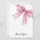 Sparkle Pink Coquette Bow 1. Einladung (Rückseite)