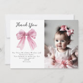 Sparkle Pink Coquette Bow 1. Einladung (Vorderseite)