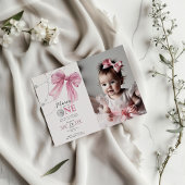 Sparkle Pink Coquette Bow 1. Einladung