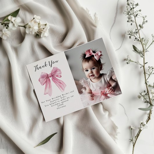 Sparkle Pink Coquette Bow 1. Einladung