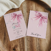 Sparkle Pink Coquette Bow 1. Einladung