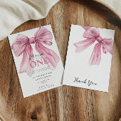 Sparkle Pink Coquette Bow 1. Einladung