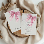 Sparkle Pink Coquette Bow 1. Einladung