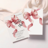 Sparkle Pink Coquette Bow 1. Einladung