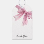 Sparkle Pink Coquette Bow 1. Geschenkanhänger (Rückseite)