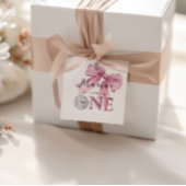 Sparkle Pink Coquette Bow 1. Geschenkanhänger