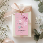 Sparkle Pink Coquette Bow 1. Geschenkanhänger