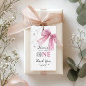 Sparkle Pink Coquette Bow 1. Geschenkanhänger