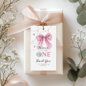 Sparkle Pink Coquette Bow 1. Geschenkanhänger