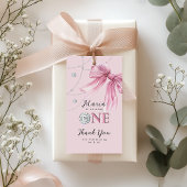 Sparkle Pink Coquette Bow 1. Geschenkanhänger