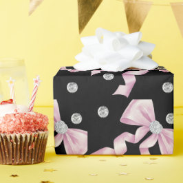 Sparkle Pink Coquette Bow 1. Geschenkpapier