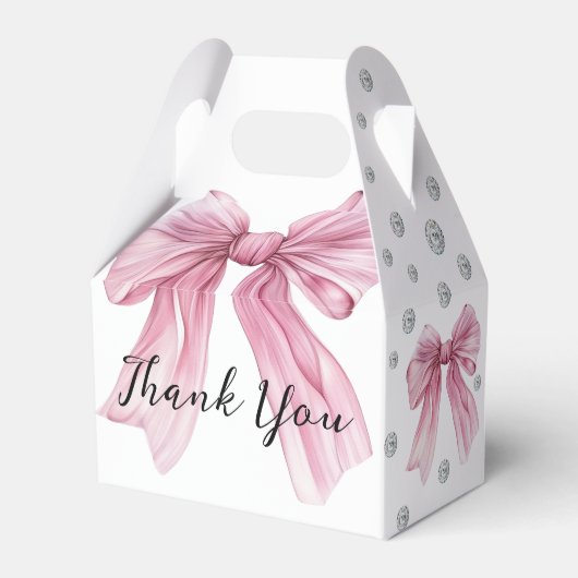 Sparkle Pink Coquette Bow 1. Geschenkschachtel (Rückseite)