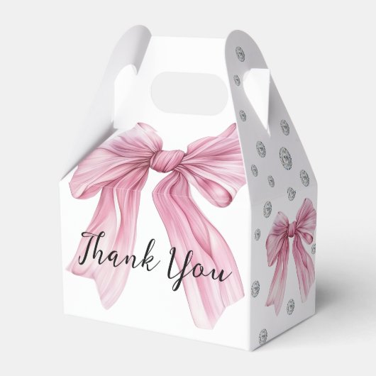 Sparkle Pink Coquette Bow 1. Geschenkschachtel (Vorderseite)