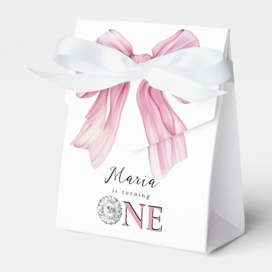 Sparkle Pink Coquette Bow 1. Geschenkschachtel (Vorderseite)