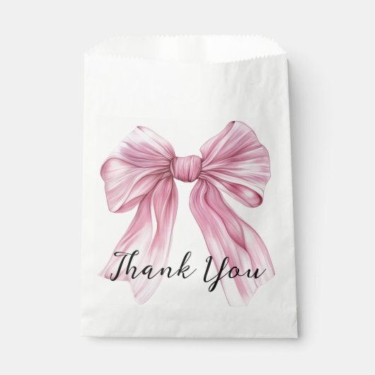 Sparkle Pink Coquette Bow 1. Geschenktütchen (Vorderseite)