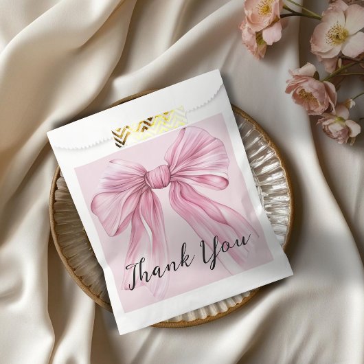 Sparkle Pink Coquette Bow 1. Geschenktütchen