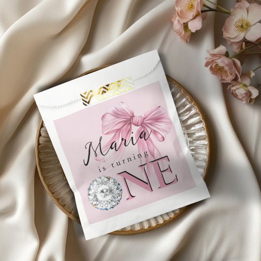 Sparkle Pink Coquette Bow 1. Geschenktütchen