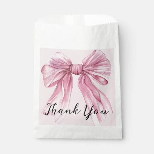 Sparkle Pink Coquette Bow 1. Geschenktütchen (Vorderseite)