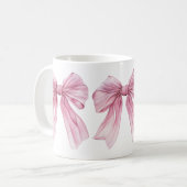 Sparkle Pink Coquette Bow 1. Kaffeetasse (Vorderseite Links)