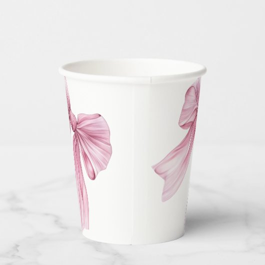 Sparkle Pink Coquette Bow 1. Pappbecher (Rechts)