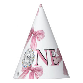 Sparkle Pink Coquette Bow 1. Partyhütchen