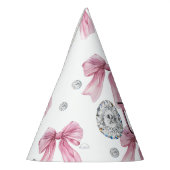 Sparkle Pink Coquette Bow 1. Partyhütchen (Links)