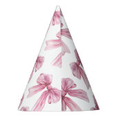 Sparkle Pink Coquette Bow 1. Partyhütchen (Rückseite)