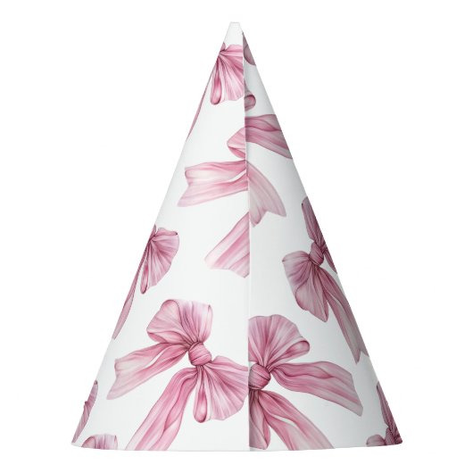 Sparkle Pink Coquette Bow 1. Partyhütchen (Rückseite)