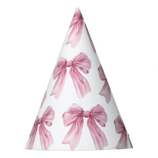 Sparkle Pink Coquette Bow 1. Partyhütchen