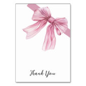 Sparkle Pink Coquette Bow 1. Tischnummer (Rückseite)