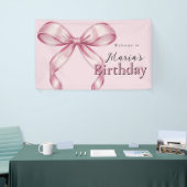Sparkle Pink Coquette Bow 1st Banner (Messeveranstaltung)