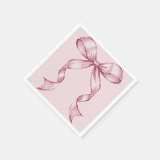 Sparkle Pink Coquette Bow 1st Serviette (Ecke)