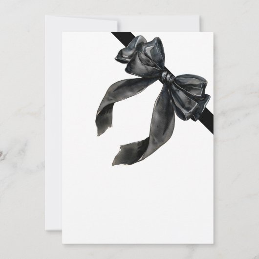 Sparkle Pink Coquette Bow Birthday Einladung (Rückseite)