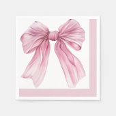 Sparkle Pink Coquette Bow Serviette (Vorderseite)