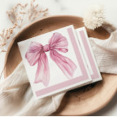 Sparkle Pink Coquette Bow Serviette