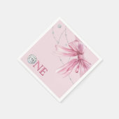 Sparkle Pink Coquette Bow Serviette (Ecke)