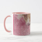 Sparkle Pink Cream Gold Cowgirl Cowhide Tasse (Links)