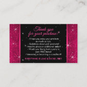 Sparkle Pink Crown Schmuckzubehör Vielen Dank Visitenkarte (Vorderseite)