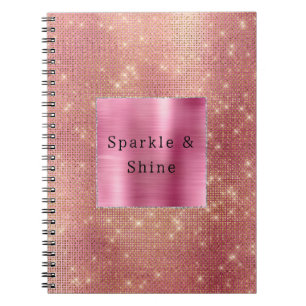 Sparkle Pink Gold Glam Glitzer Notizblock