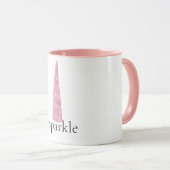 Sparkle Pink Gold Glam Stars Einhorn Tasse (VorderseiteRechts)