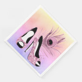 Sparkle Pink Pumps Extravagant Serviette (Ecke)