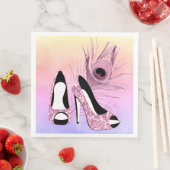 Sparkle Pink Pumps Extravagant Serviette (Beispiel)